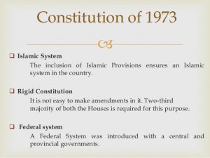 Constitution of 1973 Was Enforced On